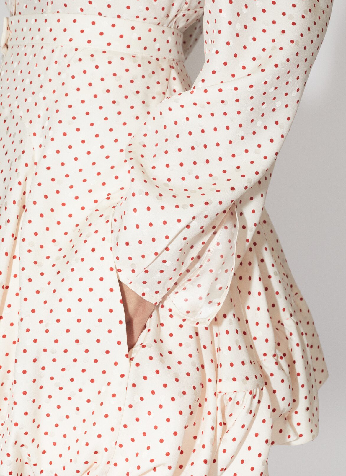 Polka dots bubble skirt ALAÏA PINK POLKA DOTS BUBBLE SKIRT